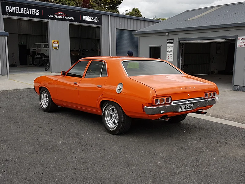 Classic Ford Falcon restored at Otorohanga Collision and Repairs